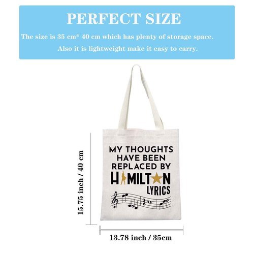 GJTIM Musical Gift Musical Lyrics Gift Talk Less Smile More Travel Bag(Lyrics Tote)