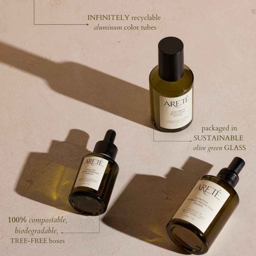 ARETÉ Heal & Hydrate Hair Wash Shampoo for Men & Women, Hydrating Shampoo with Carob Seed, Organic Rockrose, Resveratrol & Olive Oil for Strength Softness & Moisture, Made in USA, 7.4oz