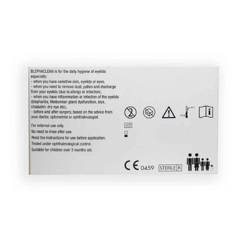 Blephaclean 40 Sterile Eyelid Wipes For Blepharitis by Blephaclean