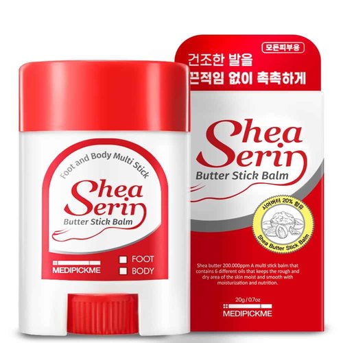 MEDIPICKME Foot & Body Shea Butter Stick Balm 0.71 oz foot cream for dry cracked heels and feet, Multi moisturizing stick,Made of Shea Butter, OliveOil, Sunflower Oil, Argan Oil.