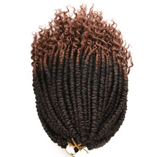 14 Inch Twist Crochet Hair Spring Twist Crochet Senegalese 8 Packs Crochet Hair For Black Women (14inch (Pack of 8), T1B/30#)