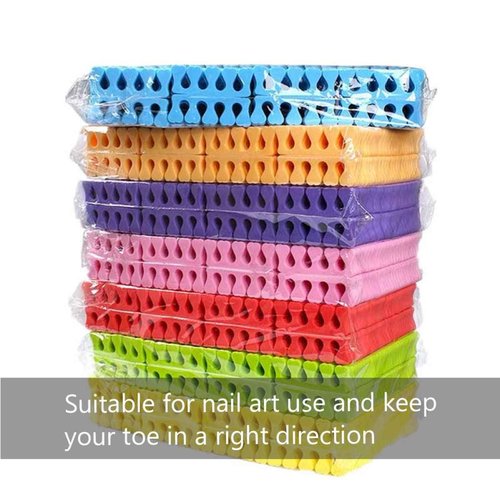 FOMIYES 100 Pairs Disposable soft toe separators silicone toe spacers foam toe stretcher Toe Separators Soft