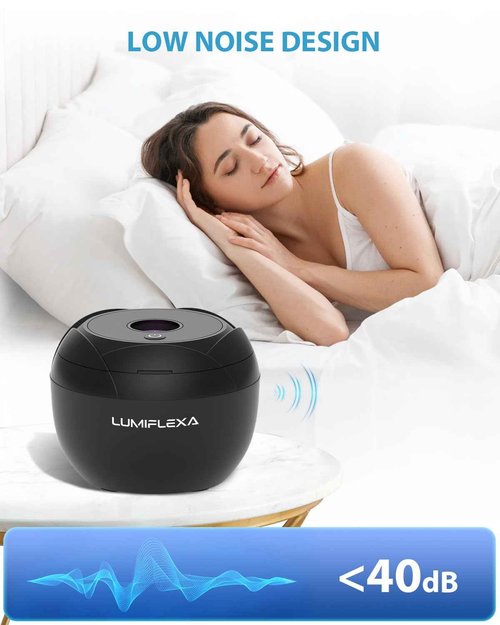 Lumiflexa Ultrasonic Retainer Cleaner-45kHz Retainer Cleaner Machine,4 Modes Ultrasonic Cleaner for Dentures, Aligners,Mouth Guards, Braces,Toothbrush,Jewelry-200ML Dental Pod(Black)