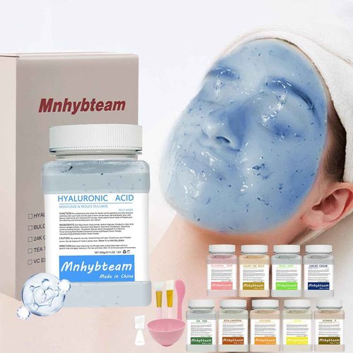 Mnhybteam Jelly Mask For Facials Professional, Facials Masks Professional Spa For All Skin Types, Hydrating & Moisturizing Rubber Peel-Off Gel Face Mask SkinCare, 23 Fl Oz (Hyaluronic Acid Pack of 1)