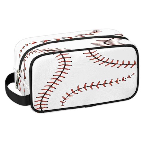 ADTASU Baseball Toiletry Bag for Kids Boys Toiletry Pouch Waterproof Small Dopp Kit for Kids Hanging Wash Bag Cosmetic Bag Toiletry Bag for Travel Essential