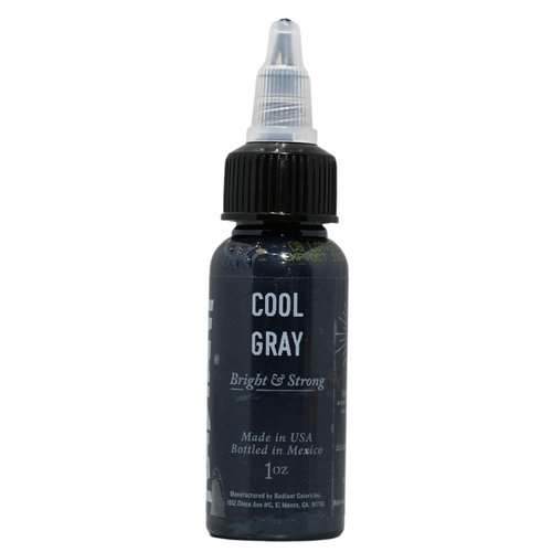 Radiant Colors - Tattoo Ink Cool Grey Color Tattooing and Shading Real Human Skin 1oz Bottle
