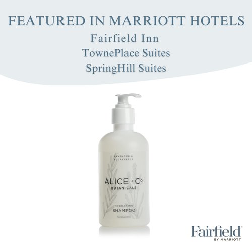 Shampoo & Conditioner - Fairfield by Marriott Hotel Bath Amenities - Lavender & Eucalyptus - 8.5 oz Bottles - Hair Care Set