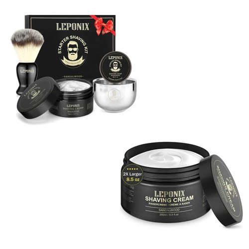 Basic Shaving Kit for Men & 250ml Luxury Large Shaving Cream