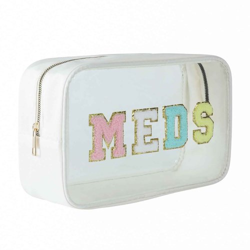 YUDEYG Medicine Bag Organizer & Travel Toiletry Bag for Women, clear makeup bag, Meds Patch & PVC, Meds Travel Bag - Ideal for Sunscreen, Pill Bags, Travel Medicine