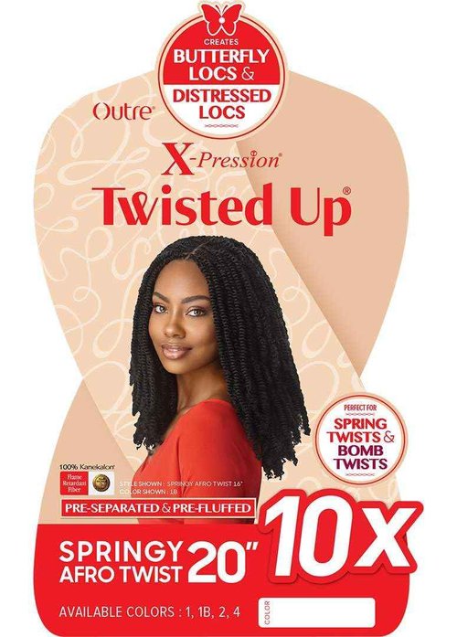 Outre X-Pression - Twisted Up - Springy Afro Twist 20" 10X (DARK BROWN 2)