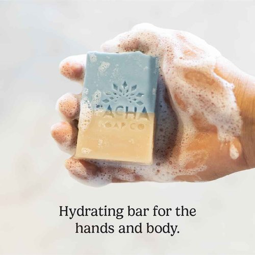 Pacha Soap Co. Sand & Sea Bar Soap - Sea Salt Scent, Volcanic Ash & Pumice, Exfoliating & Hydrating Body and Face Wash with Essential Oils, Handcrafted and Made in the USA, 5-Pack (4 oz Each)