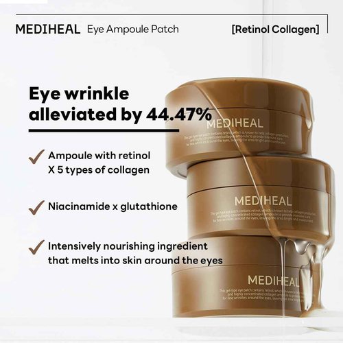 Mediheal Firming Duo Set – Collagen Lifting Pad & Retinol Eye Patch for Anti-Aging Care – Daily Skin Firming Pad + Wrinkle Smoothing Hydrogel Eye Mask