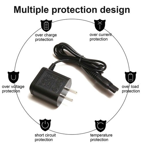 LinMei Adapter Power Cord 15V Compatible with Philips Norelco HQ8505 7000 5000 3000 Series 3500 MG3750 MG5750 MG7750 S1560 Electric Shaver Multigroom Beard Trimmer Adapter Power Charging Cord