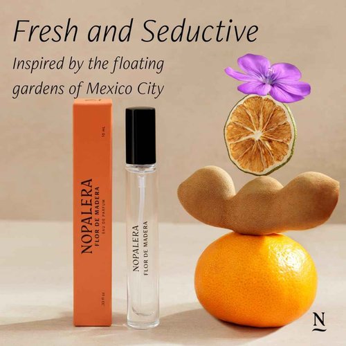 Nopalera Flor de Madera Eau de Parfum – 10ML Travel Spray | Tamarind, Mexican Citrus, Violet & Cedarwood | Clean Beauty Unisex Fragrance Inspired by Mexico City