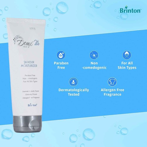 Brinton Doux 24-Hour Daily Moisturizing Cream for Dry & Itchy Skin | Paraben-Free, Non-Comedogenic, Non-Sticky & Non-Greasy | Allergen-Free Fragrance | Suitable for All Skin Types, 3.5 oz.