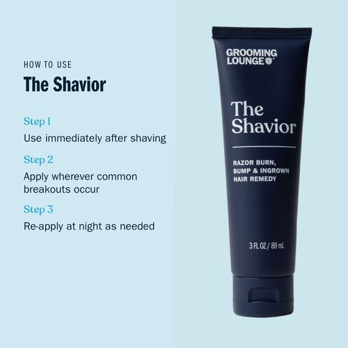 Grooming Lounge the Shavior Post Shave Remedy - Calms Inflammation and Irritation - Prevents and Eliminates Ingrown Hair - Effective Spot Treatment - No Paraben and Sulfate - Cruelty Free - 3 oz