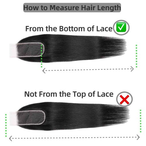 2x6 HD Lace Closure Straight Human Hair 16 Inch 2 by 6 HD Lace Closure 100% Brazilian Virgin Unprocessed Middle Part Human Hair Kim K Closure With Baby Hair Natural Color