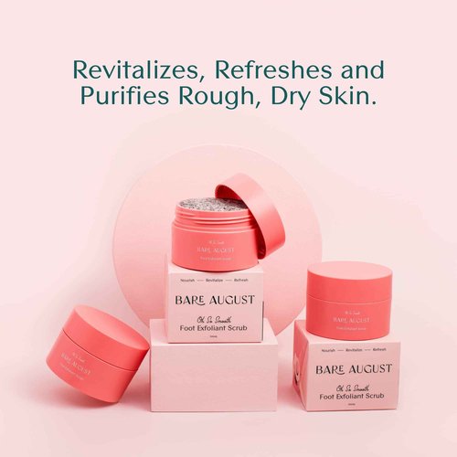 Bare August Glass Foot File & Foot Scrub Exfoliator Bundle