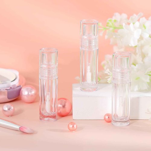 Hsei 100 Pcs Empty Lip Gloss Tubes with Wand Bulk Heavy Duty Clear Lips Balm Containers Refillable Lipstick Tubes with Rubber Stoppers for Travel Cosmetic DIY Makeup Gift Supply(2.5 ml,100 Pcs)