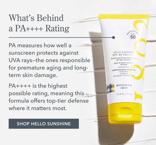 Beekman 1802 Hello Sunshine SPF 50 PA ++++ - Sunscreen for Face & Body - 5.0 fl. oz - Reduces Fine Lines & Protects Against Sun Damage - Good for Sensitive Skin - Cruelty Free - Reef Safe