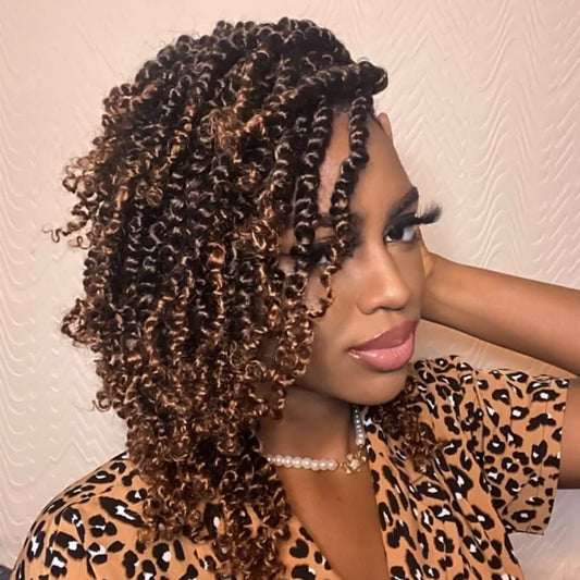 Passion Twist Crochet Hair 6 Inch 8 Packs Pre-Twisted Passion Twist Hair Crochet Hair for Black Women Pre-Looped Crochet Braids Synthetic Crochet Hair Extensions #T30