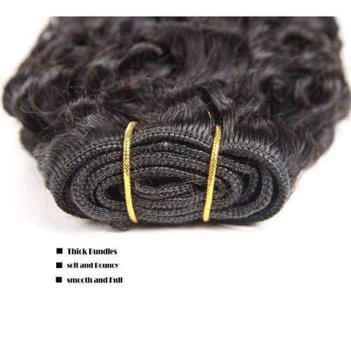 Luxnovolex Brazilian Curly Bundles Human Hair Kinky Curly 4 Bundle Short Virgin Human Hair Deals 50g/Bundle Unprocessed Remy Jerry Curly Brazilian Hair Bunldes Human Hair Weave
