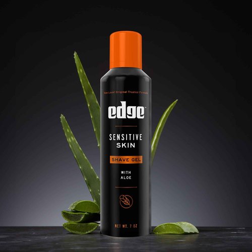 Edge Shaving Gel for Men, Sensitive Skin with Aloe, (6 Pack) - Shave Gel For Men That Moisturizes, Protects and Soothes To Help Reduce Skin Irritation
