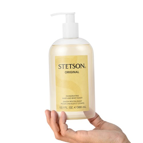 Scent Beauty Stetson Original Invigorating Hair and Body Wash - Earthy, Woody, Casual and Masculine Aroma with Fragrance Notes of Citrus, Patchouli, and Tonka Bean - 13.1 Fl Oz