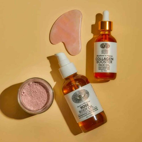 Anima Mundi Apothecary Rose Clay Mask - With Rose, Hibiscus & Mangosteen Powder - Hydrating & Purifying Mask with Soothing White Kaolin Clay + Aloe Vera Extract (1.76oz)