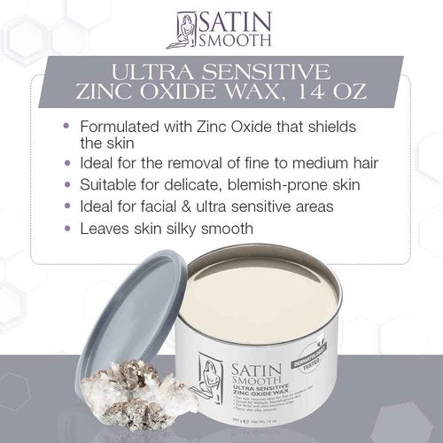Gigi Solution - Gigi Small & Large Muslin Strips AND Satin Smooth Zinc Oxide Hair Removal Wax