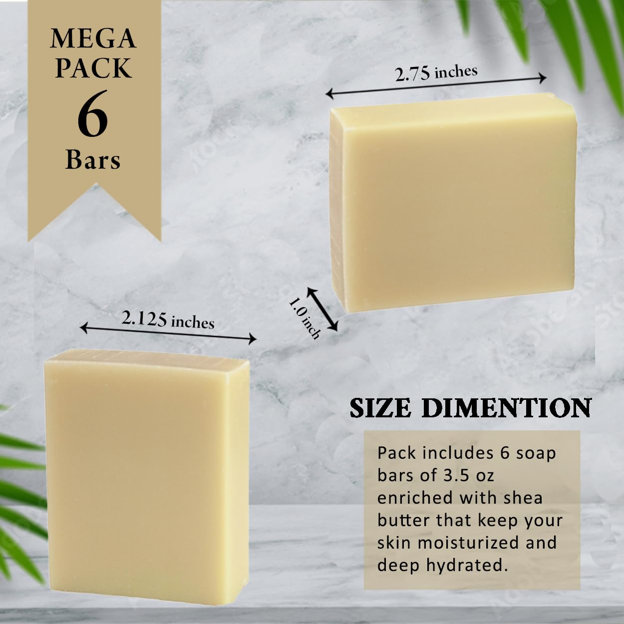 Simple Scents Australia Coconut Vanilla Scented Natural Soap Bars (6 Bars), 3.5oz Moisturizing French Triple Milled Soap Bars Enriched with Shea Butter - Pure Plant Oil Bath & Body Soap Bars