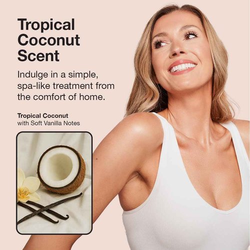 Fake Bake Flawless Coconut Sunless Tanning Serum with Hyaluronic Acid Lightweight Illuminating Face & Body Gradual Self Tanner - Hydrating & Rejuvenating Skin Care for Women & Men - 5 oz