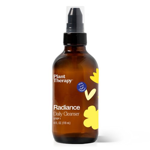 Plant Therapy Radiance Gel-Cream Cleanser 4 oz Cleans Away Makeup, Dirt, & Oil, Gentle Plant-Based Formula, Leaves Skin Feeling Fresh and Soft
