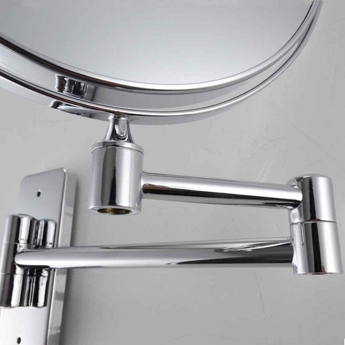 Magik 10x Magnification Two-Sided Swivel Wall Mount Mirror 8-Inch, Polished Chrome (10X)