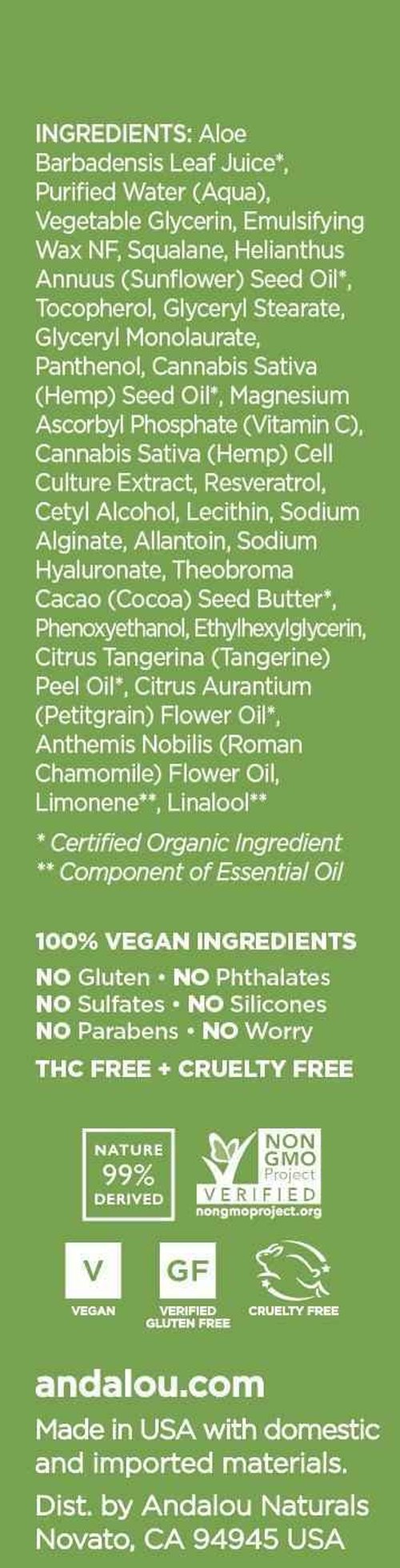 Andalou Naturals CannaCell Facial Serum, 1 Ounce