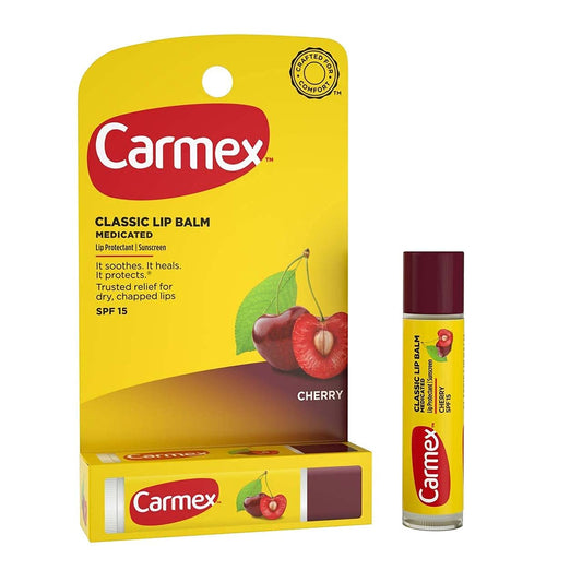 Carmex Click-Stick Moisturizing Lip Balm with SPF 15, Cherry, 0.15 Ounce (Pack of 12)