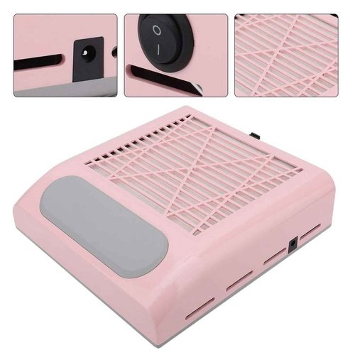 Nail Vacuum Cleaner 80W Nail Dust Collector Machine with Reusable Filter Strong Suction Nail Art Vacuum Cleaner Manicure Tool for Acrylic Gel Poly Nails Polishing Filing