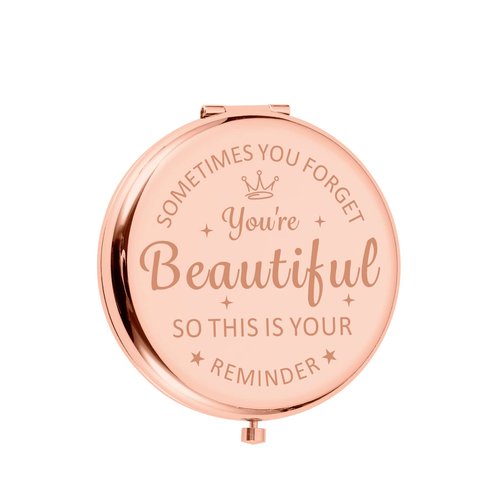 XPENMULBOJA Stocking Stuffers for Women 2025 Makeup Mirror Christmas Compact Mirror for Girl Daughter Mom Female Friends Inspirational Ideas for Wife Stocking Stuffers for Teen Girls