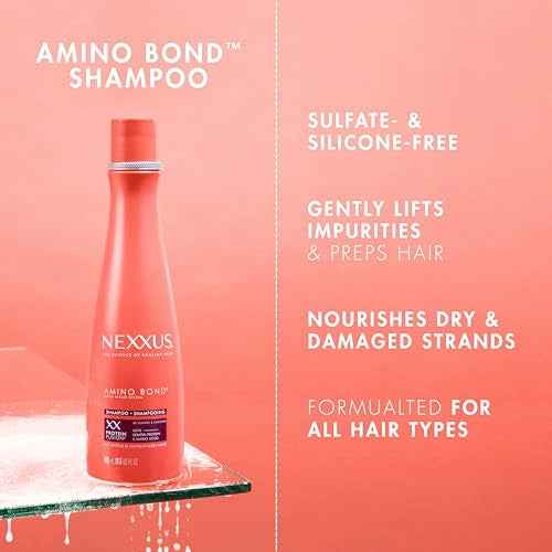 Nexxus Bond Repair Shampoo, Conditioner & Intense Rebond Treatment Bundle Amino Bond 3 Pack for All Types of Damaged Hair, with Keratin Protein and Amino Acids,