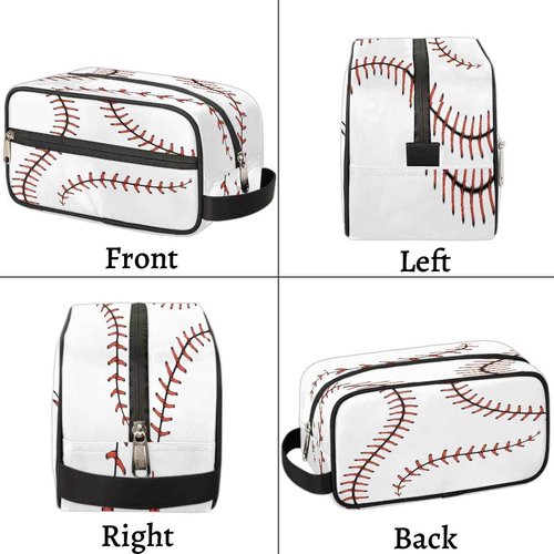 ADTASU Baseball Toiletry Bag for Kids Boys Toiletry Pouch Waterproof Small Dopp Kit for Kids Hanging Wash Bag Cosmetic Bag Toiletry Bag for Travel Essential