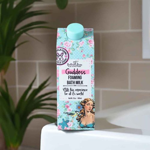 Bella & Bear Goddess Mega Bath & Body Gift Set with Foaming Shower Gel & Bubble Bath, Bath Milk, Body Scrub & Lip Scrub and Lip Butter - Gift for Women