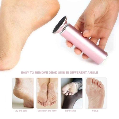 Electric Callus Remover for Feet Adjustable Speed, Electric Foot Callus Remover with 60pcs Replacement Sandpaper Discs, Powerful Pedicure Electronic Foot File for Dead Dry Hard Skin Calluses(US)