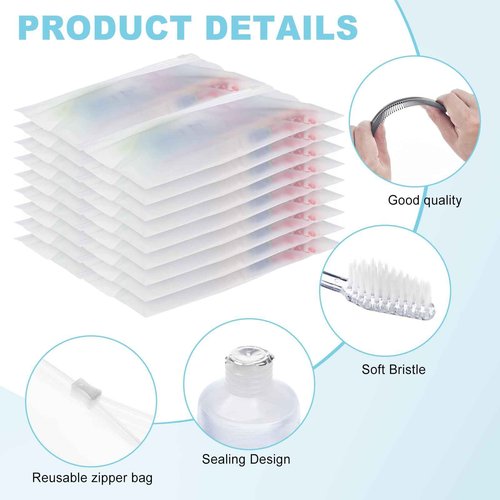 skourvut Homeless Hygiene Kit for Donations,Toothbrush Travel Kit Basic Toiletry Kits Care Package Supplies in Zip Pouch,Homeless Kits Travel Toiletry Bulk for Homeless Women (pack of 20)