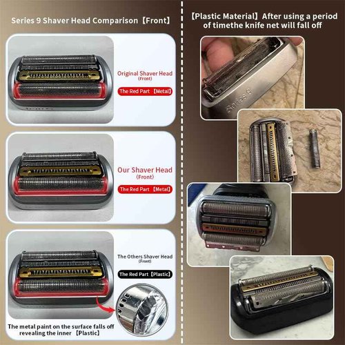 92B Series 9 Electric Shaver Replacement Head, Series 9 Shaving Razor Head S9 Foil & Cutter Razor Heads Compatible with 9290cc, 9291cc, 9370cc, 9293s, 9385cc, 9390cc, 9330s, 9296cc Etc