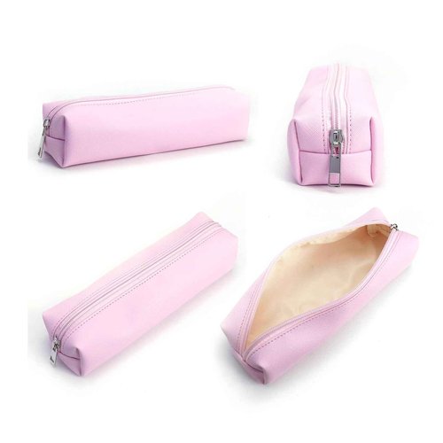 AGBIADD Travel Makeup Bags Set, 3-Piece Large Toiletry Organizer, Multi-Size Cosmetic Bags with Zipper (Pink)