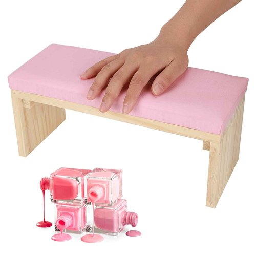 Nail Arm Rest,Nail Art Hand Pillow Mat,Nail Arm Rest for Acrylic Nails,Nail Stand Hand Cushion Soft PU Leather Wooden Stand Arm Rest Cushion Nail Arm Rest for Acrylic Nails Nails Supply for Nail Salon