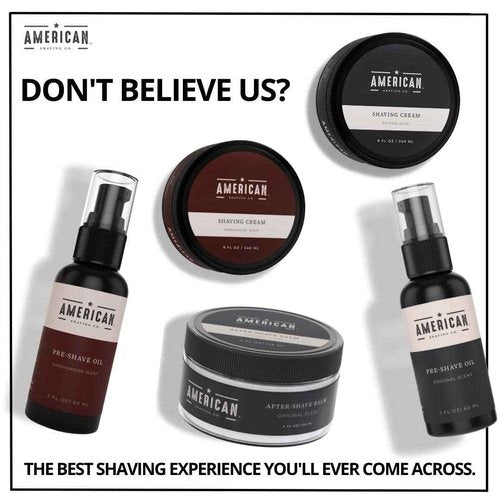 Pre-Shave Oil (Sandalwood Scent) for Effortless, Smooth & Irritation-free Shave, Natural Handcrafted Blend Argan & Jojoba Oil, Protects Razor Burn, Premium Pre-Shave Oil by American Shaving Co - 2 Oz