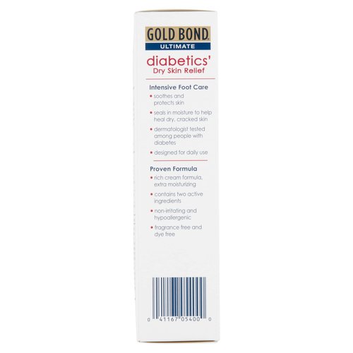 Gold Bond Diabetic Dry Skin Relief Foot Cream, 3.4 oz (4 Pack)