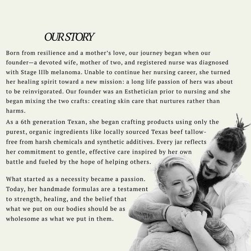 Texas Hill Country Essentials Organic Grass‑Fed Beef Tallow Moisturizer – Face, Body & Hands – Natural Eczema Relief