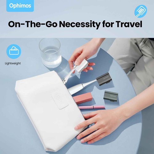 Ophimos Aluminum Alloy Toothbrush Head Cover/Cap/Protector Case,Travel Toothbrush Covers Long-lasting Toothbrush Head Caps for Most Electric/Manual Brushes, 2 Count